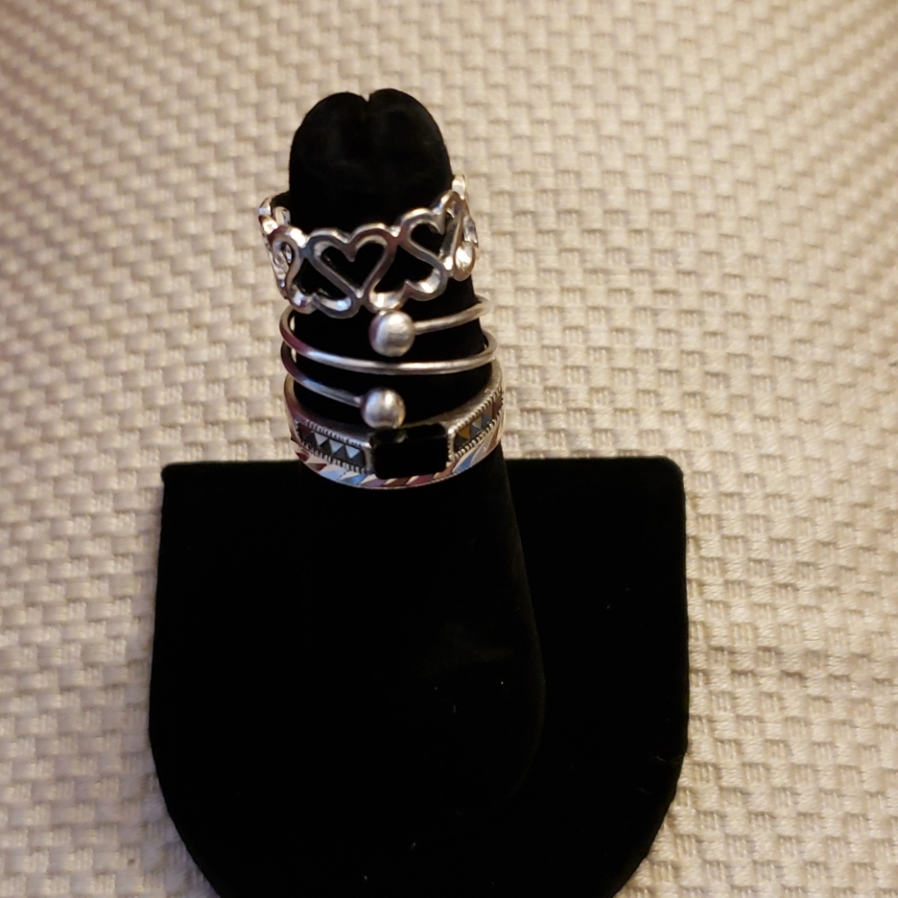 (MD)  Silver Toe/Pinky Rings Group - Picture 2 of 8